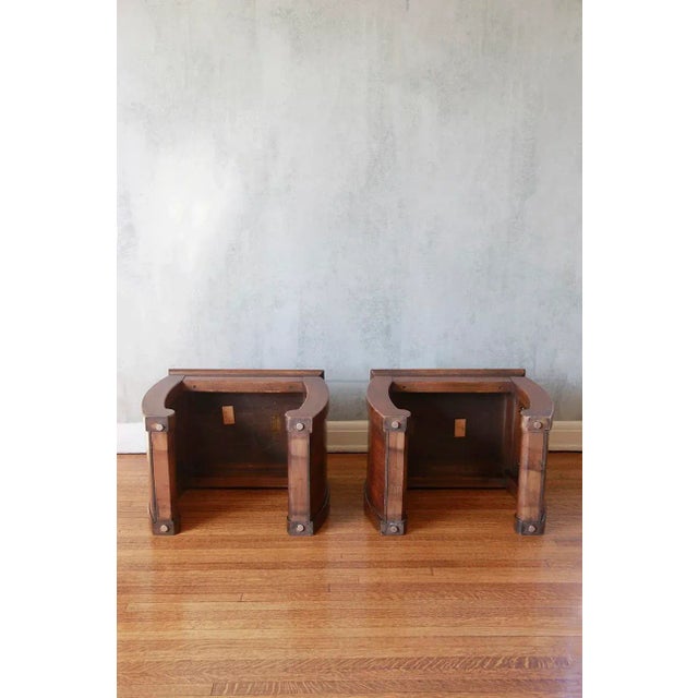 1990s Pair of 1990s Gordons Fine Furniture Design Fruitwood Burl Side Tables For Sale - Image 5 of 8