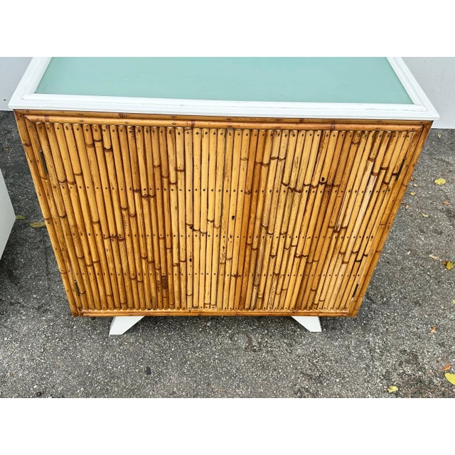 Angraves English Bamboo Cabinets - A Pair For Sale - Image 9 of 12