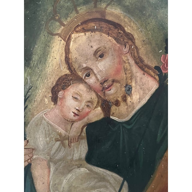 Gray 19th Century Retablo in Handmade Box For Sale - Image 8 of 11