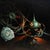 Contemporary Alchemy #1 by Christopher Remmers | Oil on Artefex panel with linen Still life of a lamp, rose, and tools For Sale - Image 3 of 3