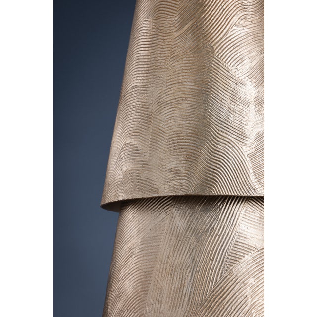 Metal Hudson Valley Lighting Foxton 18 in. 1 Light Table Lamp in Warm Silver Leaf Finish For Sale - Image 7 of 9