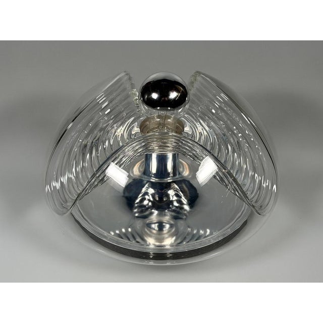 Metal Wave Wall Lamp by Koch & Lowy for Peill & Putzler, 1970s For Sale - Image 7 of 18