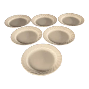Vintage Corelle Classic White Salad Plates S/6