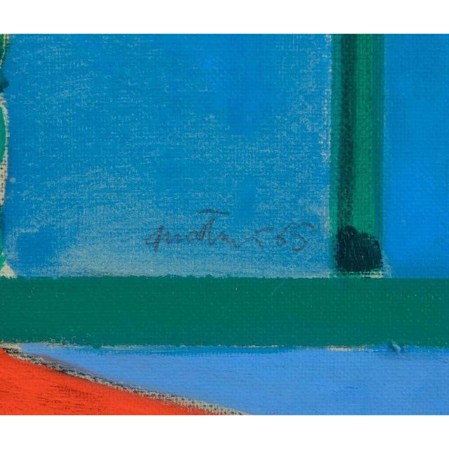 Oil on canvas realized by Carlo Quattrucci in 1965. Hand signed and dated. Includes a coeval wooden frame. Very good...