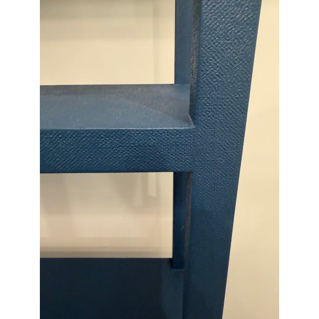 Made Goods Brand New 32" True Navy Linen Jake Bookcase by Made Goods For Sale - Image 4 of 5