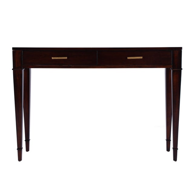 2020s Kai 45 in. W Rectangular Wood 2 Drawer Console Table, Cherry For Sale - Image 5 of 9