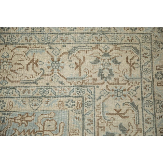 1950s Vintage Persian Tabriz Arrowed Medallion Wool Carpet For Sale - Image 11 of 12