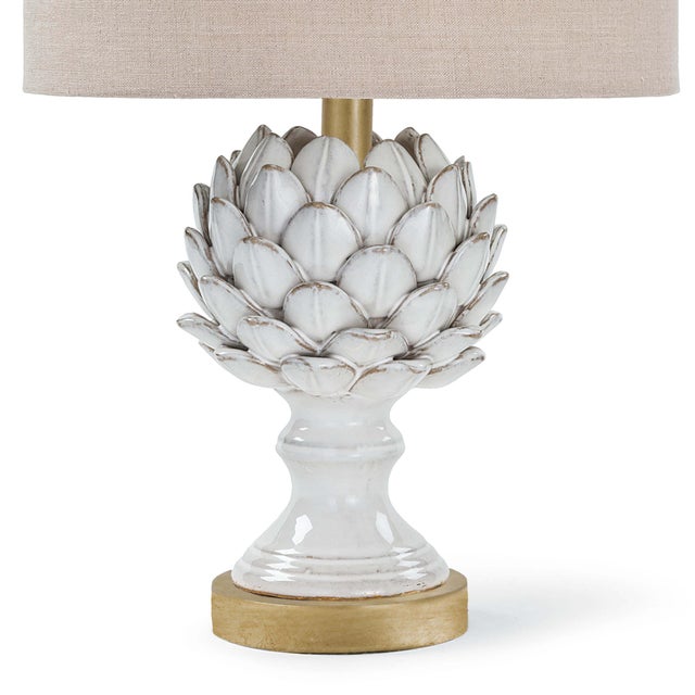Regina Andrew Leafy Artichoke Ceramic Table Lamp (Off White) For Sale - Image 4 of 5