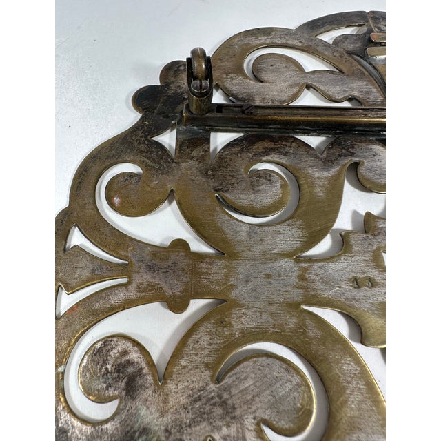 French Antique Rolling Expandable Brass Silverplate Trivet by Au Bon Marché Paris, Late 19th C. For Sale - Image 12 of 12