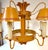 Mid 20th Century Hollywood Regency Ochre Japanned Faux Bamboo Tole Six-Light Chandelier For Sale - Image 17 of 18