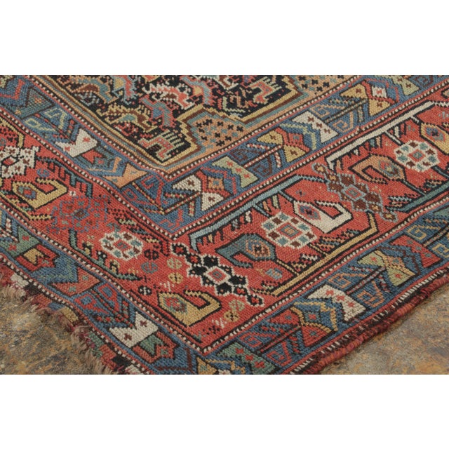 Rug & Kilim Antique Khamseh Qashqai Wool Rug by Rug & Kilim,1890–1909 For Sale - Image 4 of 9