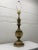 Vintage aged-brass bulbous table lamp, switch on the base, manner of Stiffel, circa mid twentieth century.