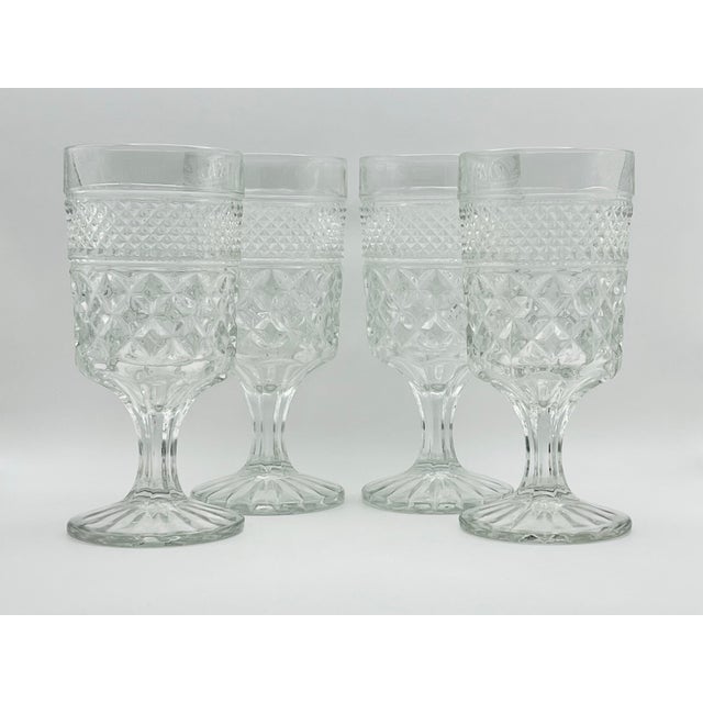 Mid 20th Century Wexford Glass Water Goblets- Set of 4 For Sale - Image 5 of 7