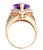 14k Gold Vintage Amethyst and Diamond Cocktail Ring For Sale In Tampa - Image 6 of 7