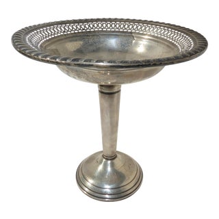 Vintage Gruen Weighted Sterling Pedestal Silver Candy Dish For Sale