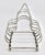 1940s Art Deco Silver-Plate English Toast Rack / Letter Rack For Sale - Image 5 of 8