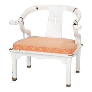 Vintage James Mont Chinoiserie Horseshoe Ming Armchair for Century Furniture For Sale