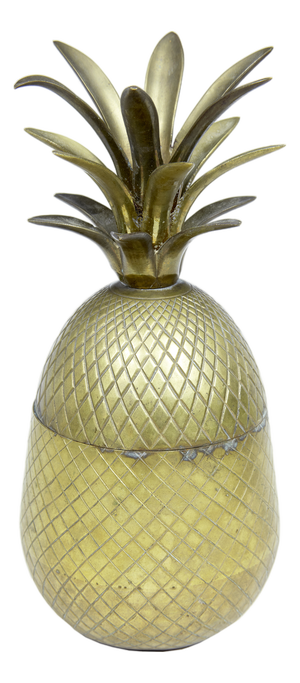 Early 20th Century Chiselled Brass and Gilt Pineapple Box Caddy, 1900s