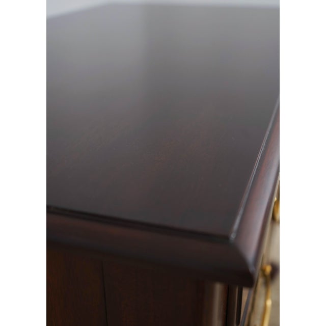Wood Henkel Harris Mahogany 4 Drawer Lowboy For Sale - Image 7 of 18
