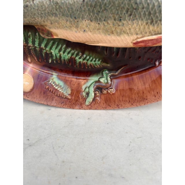 19th French Majolica Palissy Fish Wall Platter For Sale In Austin - Image 6 of 7