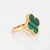 Contemporary Van Cleef & Arpels Malachite Ring Magic Alhambra Sz 6.25 18k Yellow Gold Estate For Sale - Image 3 of 8