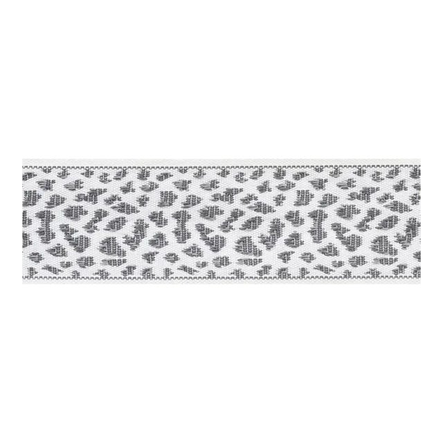 Sample - Schumacher Leopard Tape in Grey For Sale