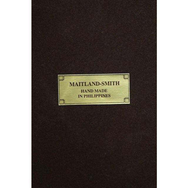 Maitland Smith Mahogany Oval Butlers Table For Sale - Image 16 of 16