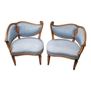 Pair of 1930s Deco Dorothy Draper Style Living Room Chairs For Sale