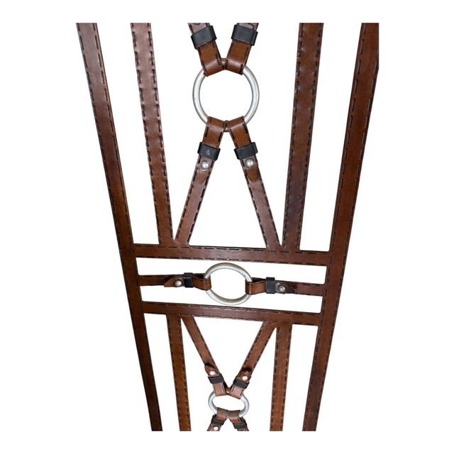 Metal Manner of Jacques Adnet for Hermès Folding Screen or Room Divider For Sale - Image 7 of 12