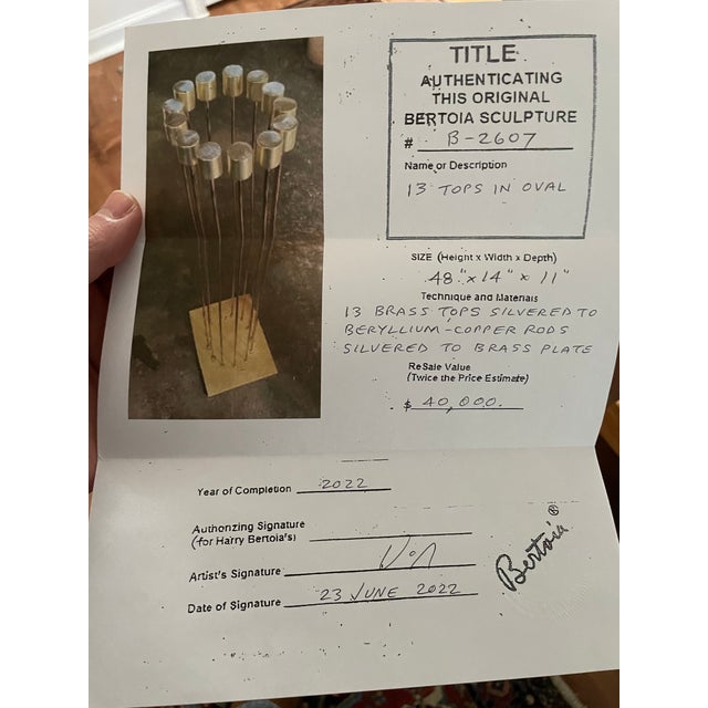 Val Bertoia Modern 13 Rod Bronze Sonambient Sculpture by Val Bertoia For Sale - Image 4 of 4