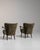1940s Mid-Century Modern Green Wood Pair of Club Chairs For Sale - Image 10 of 13