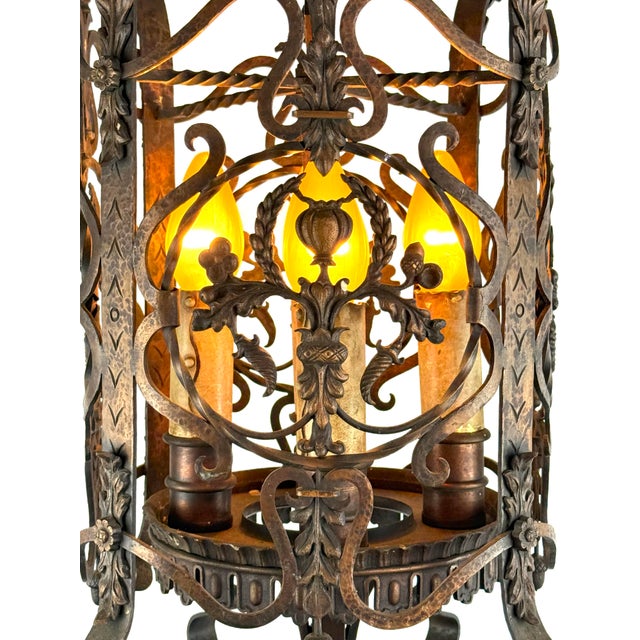 1920’s Cast Brass Decorative Gothic Revival Fixture For Sale - Image 4 of 6