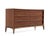 A Lane Rhythm Mid century walnut and ash six drawer dresser. Dovetailed drawers. Wonderful wood selection and grain.