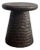 Sculptural Burnt Suar Wood Side Table in Espresso Finish, Hand-Hewn Detailing For Sale