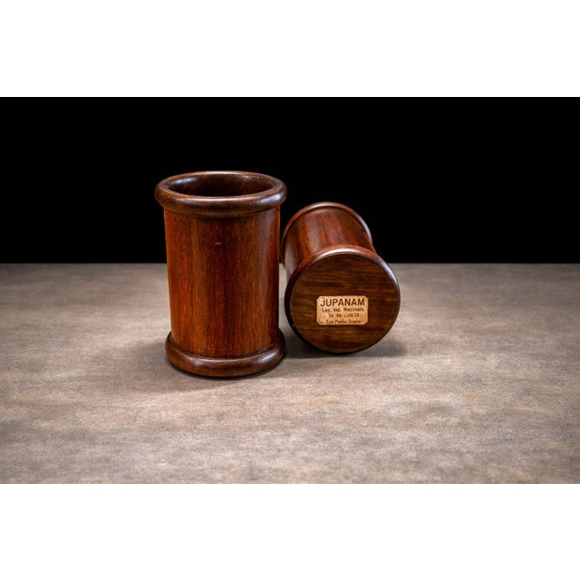 Mid-Century Modern Set of two Brazilian Mid-Century Modern Pen Holders in Rosewood, Jupanam, 1960s - Lot 739 For Sale - Image 3 of 8