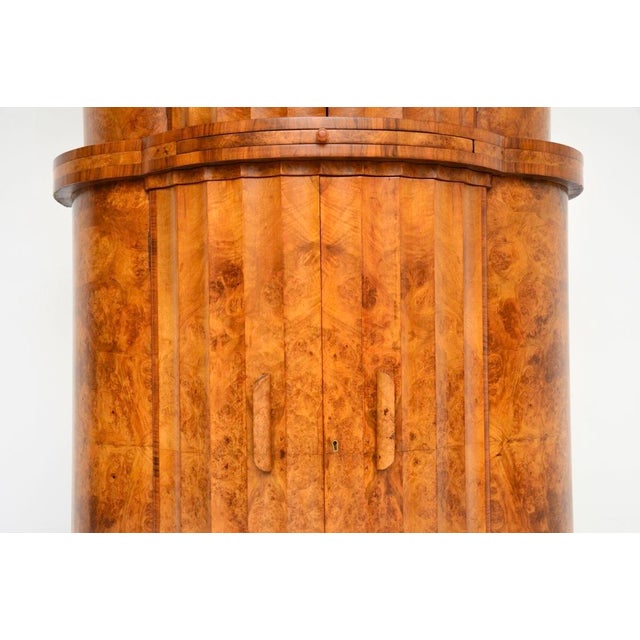 Art Deco Burr Walnut Cocktail Cabinet from Epstein, 1930s For Sale - Image 11 of 13
