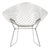 Mid Century Silver Diamond Wire Lounge Chair by Harry Bertoia for Knoll For Sale