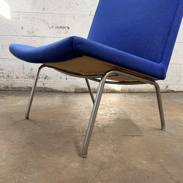 Metal Vintage Danish Hans J. Wegner Ap39 Kastrup Airport Lounge Chair a.p. Stolen For Sale - Image 7 of 12