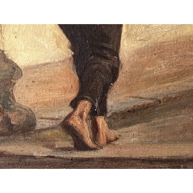 Neapolitan Artist, Genre Scene, 19th Century, Oil on Panel, Framed For Sale - Image 4 of 9