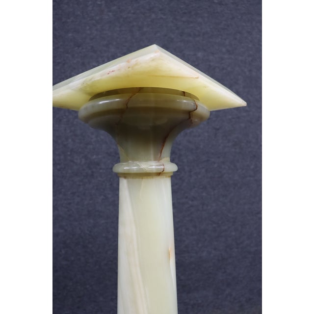 Rare Italian Green Onyx Swivel Pedestal For Sale - Image 11 of 14