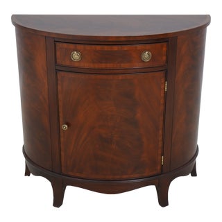 Henkel Harris Mahogany Demilune Model 5378 Commode Chest For Sale