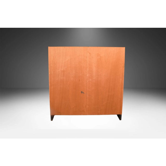 Late 20th Century Danish Teak Modern Sliding Glass Door Double Bookcase For Sale - Image 11 of 12