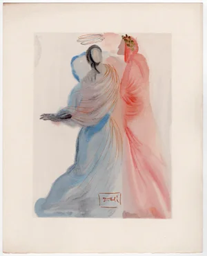 Salvador Dali, The Comfort of Beatrice, 1964, Original Woodcut