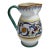 Large Italian Hand Painted Ricco Deruta Pottery Water Pitcher For Sale