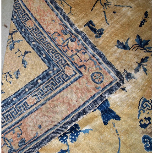 1870s, Handmade Antique Chinese Ningsha Rug 6.1' X 9.3' For Sale - Image 11 of 11