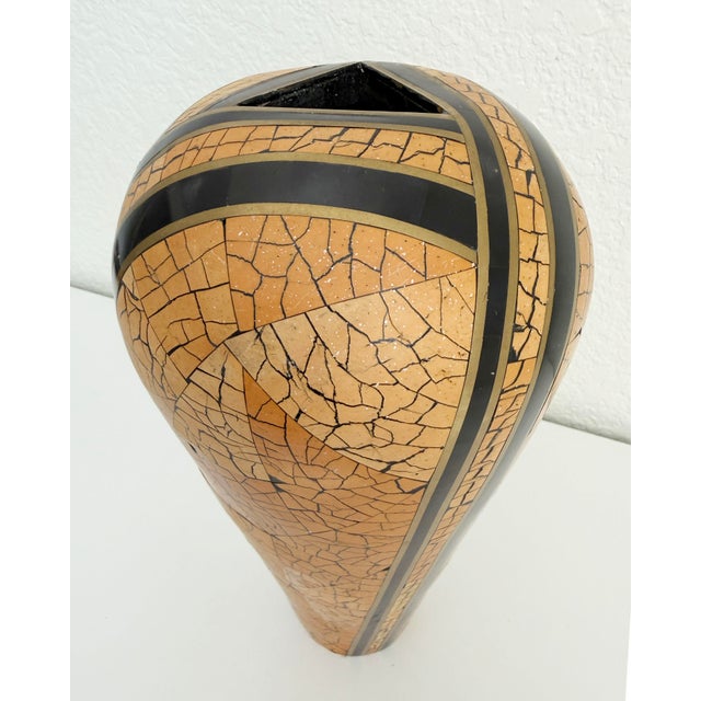 Art Deco Art Deco Revival Tessellated Vase For Sale - Image 3 of 11