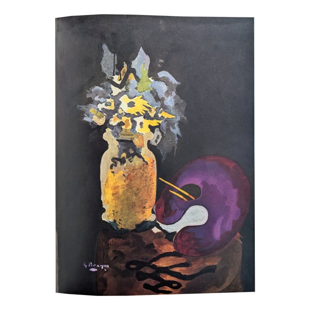 Georges Braque, Still Life with Flower Vase and Artist Palette, Color Lithograph, 1955 For Sale