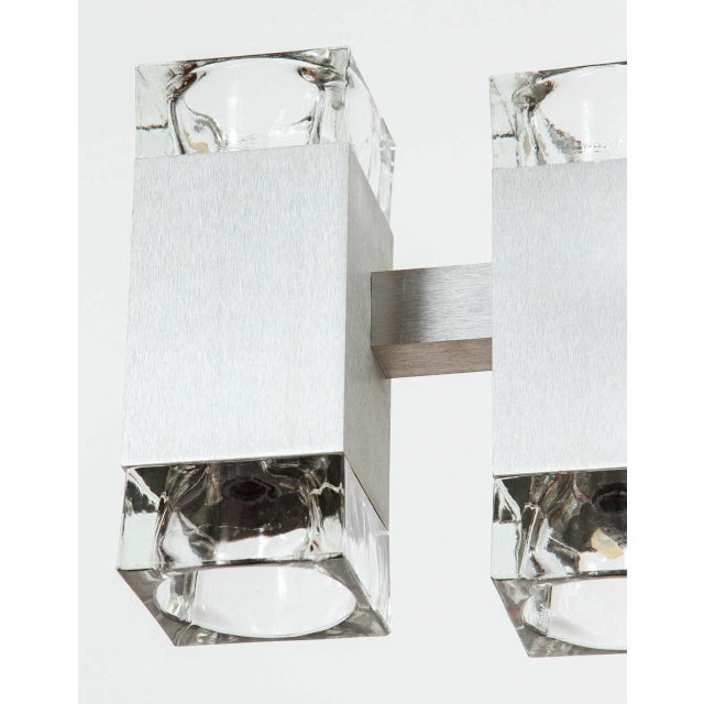 Brushed Aluminum Chandelier in the Style of Kalmar For Sale In Los Angeles - Image 6 of 10