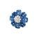 Modern Invisible-Set Blue Sapphire Diamond 18k White Gold Flower Brooch & Pendant For Sale - Image 3 of 6
