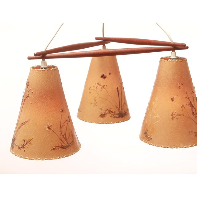 Vintage Triangle Lamp in Teak, 1955 For Sale - Image 11 of 13